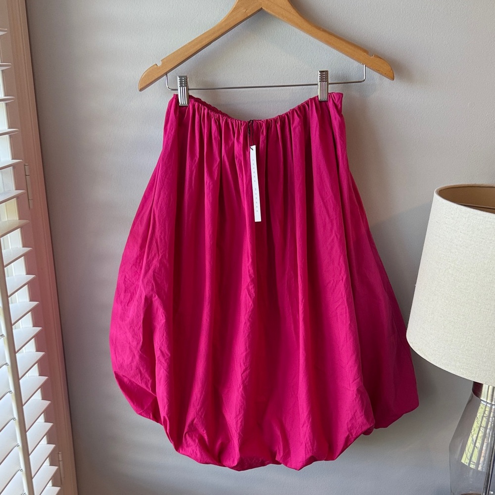 SALE TODAY ONLY! NWT Revolve Susana Monaco Poplin‎ Bubble Dress in Fuchsia - Picture 5 of 10